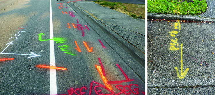 About Those Colorful Street Markings | North City Water District